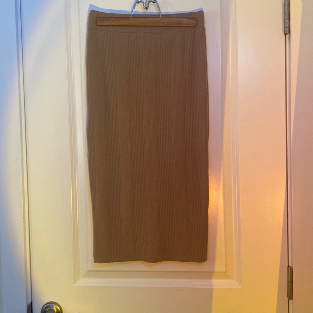Beige Pencil Skirt